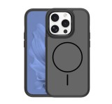 Gigapack Szilikon telefonvédő (műanyag hátlap, ütésállóság, légpárnás sarok, kameravédő, MagSafe) FEKETE Apple iPhone 15 Pro