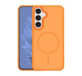 Gigapack Szilikon telefonvédő (műanyag hátlap, ütésállóság, légpárnás sarok, kameravédő, MagSafe) NARANCSSÁRGA Samsung Galaxy S25 Plus (SM-S936)