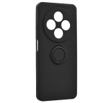 Gigapack Szilikon telefonvédő (tartógyűrű, mikrofiber plüss belső, mágneses, kameravédő) FEKETE Xiaomi Redmi 14C 4G