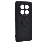 Gigapack Szilikon telefonvédő (tartógyűrű, mikrofiber plüss belső, mágneses, kameravédő) FEKETE Xiaomi Redmi Note 14 Pro 5G