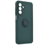 Gigapack Szilikon telefonvédő (tartógyűrű, mikrofiber plüss belső, mágneses, kameravédő) SÖTÉTZÖLD Samsung Galaxy A26 5G (SM-A266)