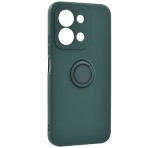 Gigapack Szilikon telefonvédő (tartógyűrű, mikrofiber plüss belső, mágneses, kameravédő) SÖTÉTZÖLD Xiaomi Redmi 15C 4G