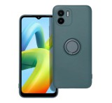 Gigapack Szilikon telefonvédő (tartógyűrű, mikrofiber plüss belső, mágneses, kameravédő) SÖTÉTZÖLD Xiaomi Redmi A2, Redmi A1