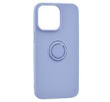 Gigapack Szilikon telefonvédő (telefontartó gyűrű, mikrofiber plüss belső, beépített fémlemez, kamera védelem) LILA Apple iPhone 15 Pro Max