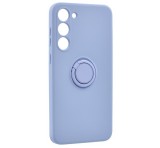 Gigapack Szilikon telefonvédő (telefontartó gyűrű, mikrofiber plüss belső, beépített fémlemez, kamera védelem) LILA Samsung Galaxy S23 Plus (SM-S916)