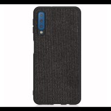 Gigapack Szilikon telefonvédő (textil hátlap) FEKETE [Samsung Galaxy A7 (2018) SM-A750F] (5996457869176) - Telefontok