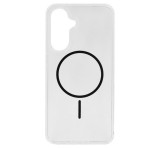 Gigapack Szilikon telefonvédő (ultravékony, műanyag hátlap, MagSafe, légpárnás sarok) FEKETE Samsung Galaxy S25 FE (SM-S731)