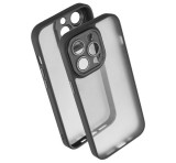 Gigapack Szilikon telefonvédő (ütésállóság, akril hátlap, kameravédő) FEKETE Apple iPhone 13 Pro