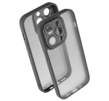 Gigapack Szilikon telefonvédő (ütésállóság, akril hátlap, kameravédő) FEKETE Apple iPhone 14 Pro Max