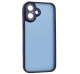 Gigapack Szilikon telefonvédő (ütésállóság, akril hátlap, kameravédő) SÖTÉTKÉK Apple iPhone 16 Plus