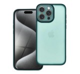 Gigapack Szilikon telefonvédő (ütésállóság, akril hátlap, kameravédő) SÖTÉTZÖLD Apple iPhone 15 Pro Max