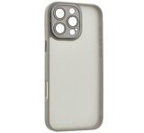 Gigapack Szilikon telefonvédő (ütésállóság, akril hátlap, kameravédő) VILÁGOSSZÜRKE Apple iPhone 16 Pro