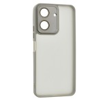 Gigapack Szilikon telefonvédő (ütésállóság, akril hátlap, kameravédő) VILÁGOSSZÜRKE Xiaomi Redmi 13C