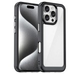 Gigapack Szilikon telefonvédő (ütésállóság, átlátszó hátlap) FEKETE Apple iPhone 16 Pro