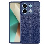 Gigapack Szilikon telefonvédő (ütésállóság, bőr hatású, varrás minta) SÖTÉTKÉK Xiaomi Redmi Note 13 5G