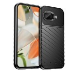Gigapack Szilikon telefonvédő (ütésállóság, csíkos, dombor minta) FEKETE Google Pixel 9a