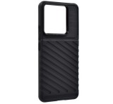 Gigapack Szilikon telefonvédő (ütésállóság, csíkos, dombor minta) FEKETE Xiaomi Poco X6 5G, Redmi Note 13 Pro 5G