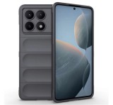 Gigapack Szilikon telefonvédő (ütésállóság, kameravédő, 3D) SÖTÉTSZÜRKE Xiaomi Poco X6 Pro 5G