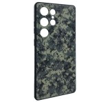 Gigapack Szilikon telefonvédő (ütésállóság, kameravédő, terep minta) SÖTÉTZÖLD Samsung Galaxy S25 Ultra (SM-S938)