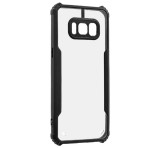 Gigapack Szilikon telefonvédő (ütésállóság, légpárnás sarok, akril hátlap, kameravédő) FEKETE Galaxy S8