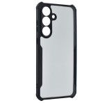 Gigapack Szilikon telefonvédő (ütésállóság, légpárnás sarok, akril hátlap, kameravédő) FEKETE Samsung Galaxy S25 FE (SM-S731)