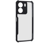 Gigapack Szilikon telefonvédő (ütésállóság, légpárnás sarok, akril hátlap, kameravédő) FEKETE Xiaomi Poco C65, Redmi 13C