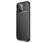 Gigapack Szilikon telefonvédő (ütésállóság, légpárnás sarok, karbon minta) FEKETE Apple iPhone 14