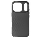 Gigapack Szilikon telefonvédő (ütésállóság, légpárnás sarok, karbon minta) FEKETE Apple iPhone 17 Pro