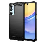 Gigapack Szilikon telefonvédő (ütésállóság, légpárnás sarok, karbon minta) FEKETE Samsung Galaxy A16 (SM-A166)