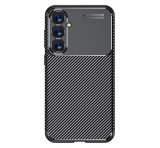 Gigapack Szilikon telefonvédő (ütésállóság, légpárnás sarok, karbon minta) FEKETE Samsung Galaxy S23 FE (SM-S711)