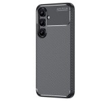 Gigapack Szilikon telefonvédő (ütésállóság, légpárnás sarok, karbon minta) FEKETE Samsung Galaxy S24 FE (SM-S721)