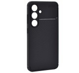 Gigapack Szilikon telefonvédő (ütésállóság, légpárnás sarok, karbon minta) FEKETE Samsung Galaxy S24 (SM-S921)