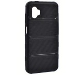 Gigapack Szilikon telefonvédő (ütésállóság, légpárnás sarok, karbon minta) FEKETE Samsung Galaxy Xcover 7 Pro (SM-G766)