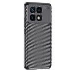 Gigapack Szilikon telefonvédő (ütésállóság, légpárnás sarok, karbon minta) FEKETE Xiaomi Poco F6 Pro