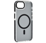 Gigapack Szilikon telefonvédő (ütésállóság, légpárnás sarok, karbon minta, wireless, MagSafe) FEKETE Apple iPhone 16e