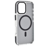 Gigapack Szilikon telefonvédő (ütésállóság, légpárnás sarok, karbon minta, wireless, MagSafe) FEKETE Samsung Galaxy S26 (SM-S942)