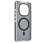 Gigapack Szilikon telefonvédő (ütésállóság, légpárnás sarok, karbon minta, wireless, MagSafe) FEKETE Xiaomi Redmi Note 15 Pro 5G