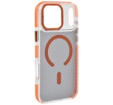 Gigapack Szilikon telefonvédő (ütésállóság, légpárnás sarok, karbon minta, wireless, MagSafe) NARANCSSÁRGA Apple iPhone 17 Pro Max