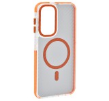 Gigapack Szilikon telefonvédő (ütésállóság, légpárnás sarok, karbon minta, wireless, MagSafe) NARANCSSÁRGA Samsung Galaxy A17 5G (SM-A176)