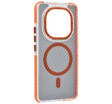 Gigapack Szilikon telefonvédő (ütésállóság, légpárnás sarok, karbon minta, wireless, MagSafe) NARANCSSÁRGA Xiaomi Redmi Note 15 Pro 4G