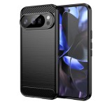 Gigapack Szilikon telefonvédő (ütésállóság, légpárnás sarok, szálcsiszolt, karbon minta) FEKETE Google Pixel 10