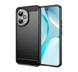 Gigapack Szilikon telefonvédő (ütésállóság, légpárnás sarok, szálcsiszolt, karbon minta) FEKETE Honor 400