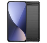 Gigapack Szilikon telefonvédő (ütésállóság, légpárnás sarok, szálcsiszolt, karbon minta) FEKETE Honor 400 Lite