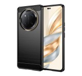 Gigapack Szilikon telefonvédő (ütésállóság, légpárnás sarok, szálcsiszolt, karbon minta) FEKETE Honor Magic7 Lite