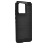Gigapack Szilikon telefonvédő (ütésállóság, légpárnás sarok, szálcsiszolt, karbon minta) FEKETE Motorola Edge 50 Neo 5G (XT2409)