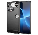 Gigapack Szilikon telefonvédő (ütésállóság, légpárnás sarok, szálcsiszolt, karbon minta) FEKETE Nothing Phone (3)