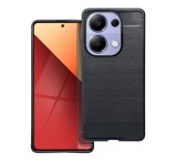 Gigapack Szilikon telefonvédő (ütésállóság, légpárnás sarok, szálcsiszolt, karbon minta) FEKETE Xiaomi Poco M6 Pro LTE, Redmi Note 13 Pro 4G