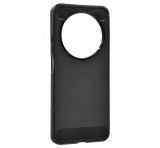 Gigapack Szilikon telefonvédő (ütésállóság, légpárnás sarok, szálcsiszolt, karbon minta) FEKETE Xiaomi Redmi 14C 4G