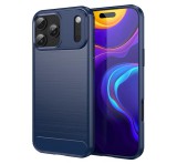 Gigapack Szilikon telefonvédő (ütésállóság, légpárnás sarok, szálcsiszolt, karbon minta) SÖTÉTKÉK Apple iPhone 17 Pro Max