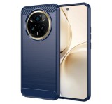 Gigapack Szilikon telefonvédő (ütésállóság, légpárnás sarok, szálcsiszolt, karbon minta) SÖTÉTKÉK Realme 14 Pro Plus